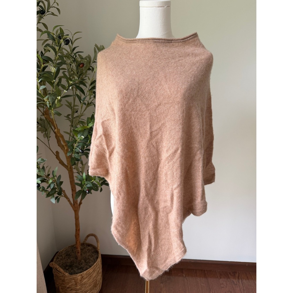 Cashmere Poncho 100% Cape Sweater Blush Pink Rachel Zoe One Size